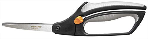 Fiskars Softgrip Tijeras multiuso, Longitud: 26 cm, Hoja de acero inoxidable/Mangos de plástico, Negro/Gris, Easy Action, 1003873