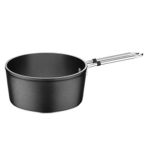 Fissler luno / Juego de ollas de aluminio, compuesto por 4 piezas, con funciones prácticas y tapaderas de vidrio, apta para cocinas de inducción, gas, vitrocerámica y eléctricas