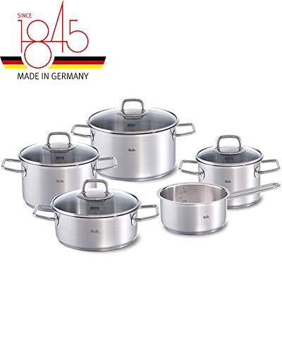 Fissler Viseo Batería 5 Piezas, para Todo Tipo de cocinas, Acero Inoxidable