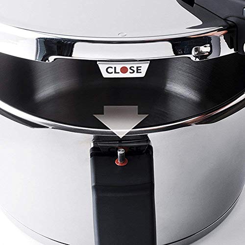 Fissler vitaquick black / Juego de olla a presión y sartén a presión (4,5 + 2,5 litros, Ø 22 cm) con cestillo perforado y trípode, acero inoxidable, adecuado para la inducción