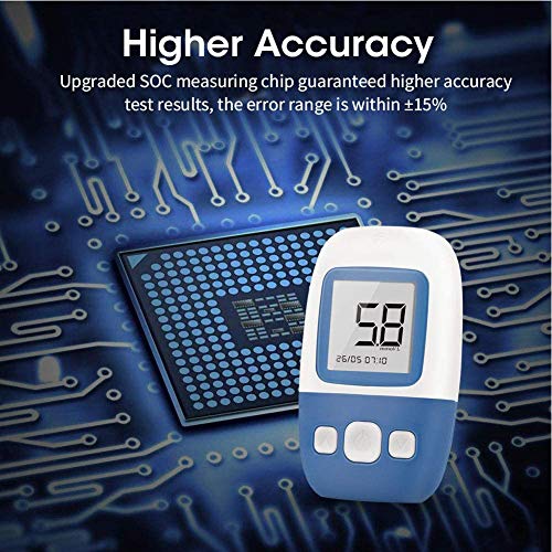 FJLOVE Medidor de glucosa en Sangre Kit/Control de la Diabetes Kit con Dispositivo de medición,50 Tiras de Prueba de glucosa en Sangre sin código,50 lancetas y Dispositivo de punción