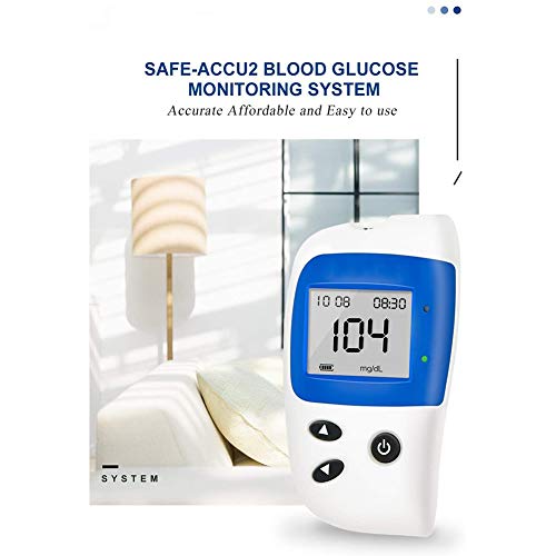 FJLOVE Medidor de glucosa en Sangre Tiras de Prueba Diabetes Strips codefree Tiras reactivas de glucosa en Sangre 50 MG/DL para ES diabéticos,mmol/L