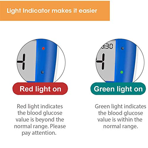 FJLOVE Medidor de glucosa en Sangre Tiras de Prueba Diabetes Strips codefree Tiras reactivas de glucosa en Sangre 50 MG/DL para ES diabéticos,mmol/L