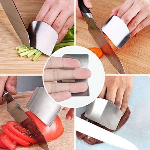 flintronic Afilador de Cuchillos, Afilador de Cuchillos Manual de 4 in 1, Base Antideslizante para Kinfe de Cocina, para Cuchillo Santoku, Cuchillo de Cocina, Tijeras (Incluye 1 Protector de Dedos)