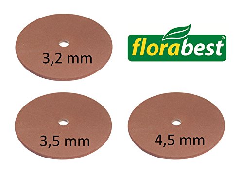 Flora Best Juego de 3 lija 3,2 + 3,5 + 4,5 mm para Flora Best – Afilador de cadenas de motosierra FSG 130 Lidl Ian 33327 – Repuesto Muela para afilador de cadenas