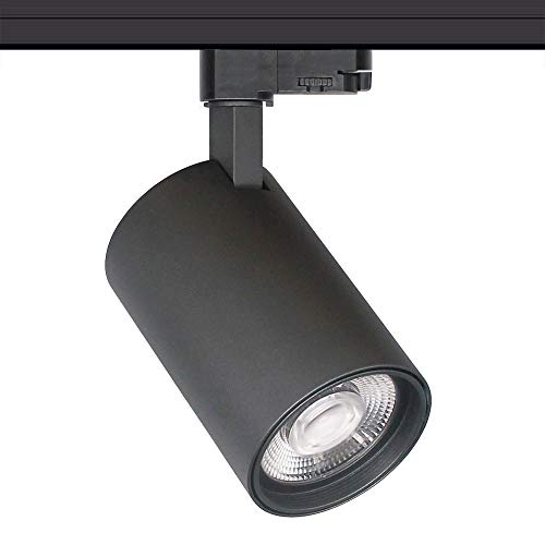 Foco carril Monofásico CRONOLUX BOKE led, negro 30W, Pescadería, Blanco frío 8000K