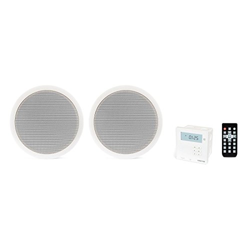 Fonestar KS-06 Amplificador de Pared y Pareja de Altavoces de Techo, Receptor Bluetooth