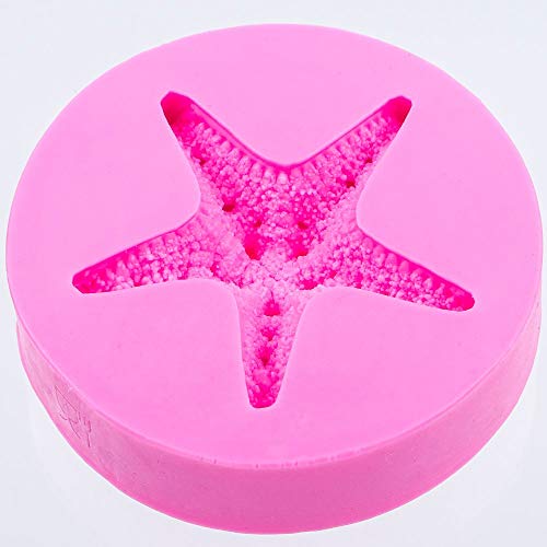 FOOJO Troqueles de Corte de Estrella de mar de la Serie Ocean 3D Craft Relief Fondant Chocolate Molde de Silicona Cocina Herramientas de decoración de Pasteles DIY