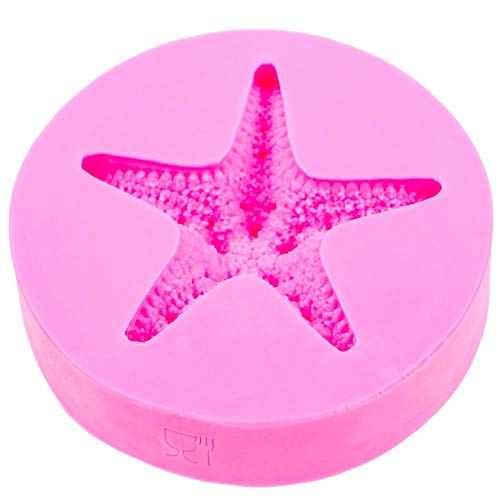 FOOJO Troqueles de Corte de Estrella de mar de la Serie Ocean 3D Craft Relief Fondant Chocolate Molde de Silicona Cocina Herramientas de decoración de Pasteles DIY