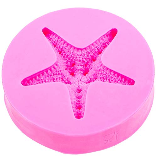 FOOJO Troqueles de Corte de Estrella de mar de la Serie Ocean 3D Craft Relief Fondant Chocolate Molde de Silicona Cocina Herramientas de decoración de Pasteles DIY