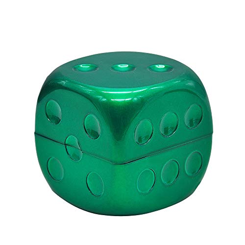 Forma Dados Amoladora De La Hierba, Especia 2 Piezas Grinder Pequeño Y Portátil,Verde