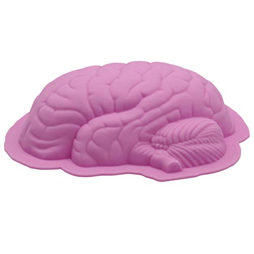 Fornateu Cerebro Humano Forma un Molde para Hornear de Silicona Pastel de Halloween Molde de budín Jello Postre Pan Molde