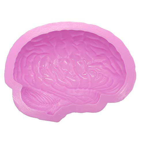 Fornateu Cerebro Humano Forma un Molde para Hornear de Silicona Pastel de Halloween Molde de budín Jello Postre Pan Molde