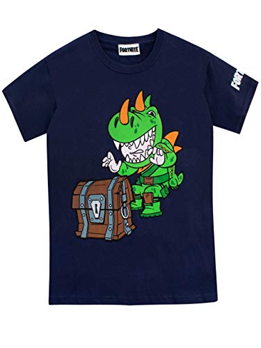 Fortnite Camiseta de Manga Corta para Niños Azul 14-15 Años