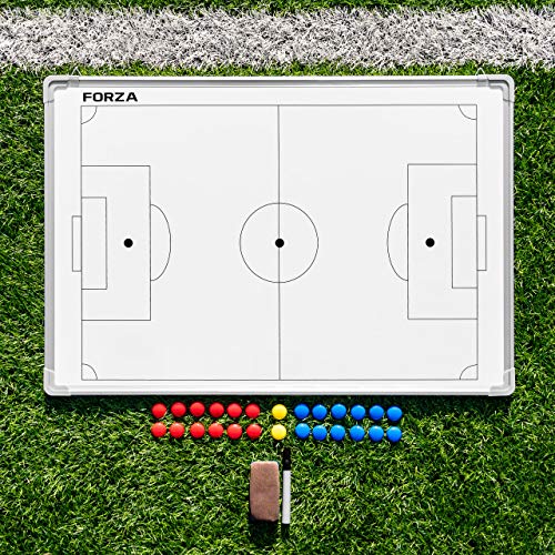 FORZA Pizarras de Tácticas de Fútbol | Pizarra Blanca para Entrenamientos (Incluye Marcadores Lavables) (90cm x 60cm Pizarra de Tácticas)