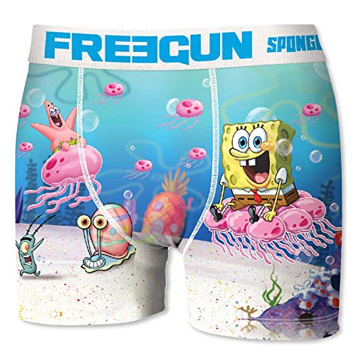 FREEGUN 10/12 Boxer Bob Esponja Talla, Unitario Infantil T176/1, Niños