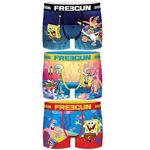 FREEGUN 6/8 Pack Bob Esponja Talla 6/8, Surtido 3pcs Infantil T1025-1, 6-8 para Niños