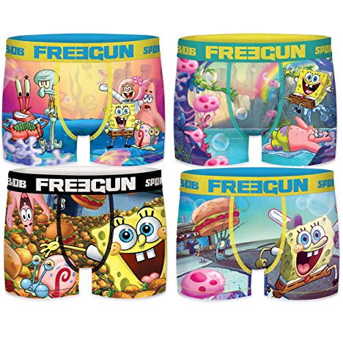 FREEGUN 6/8 Pack Bob Esponja Talla 6/8, Surtido 3pcs Infantil T1025-1, 6-8 para Niños