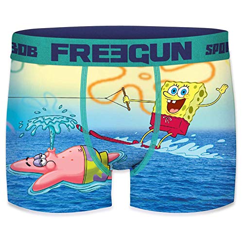 Freegun Spongebob - Calzoncillos tipo bóxer para niño, diseño de Bob Esponja Patrick Thaddäus Varios diseños. 10-12 Años