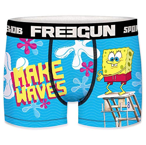 Freegun Spongebob - Calzoncillos tipo bóxer para niño, diseño de Bob Esponja Patrick Thaddäus Varios diseños. 10-12 Años