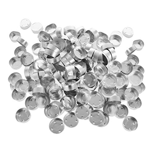 freneci 400pcs Vela Mecha Té Luz Titular Caso Aluminio Contenedor Molde De Vela DIY