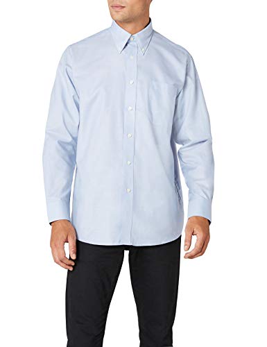 Fruit of the Loom Oxford - Camisa Hombre, Azul (Oxford Blue), XX-Large