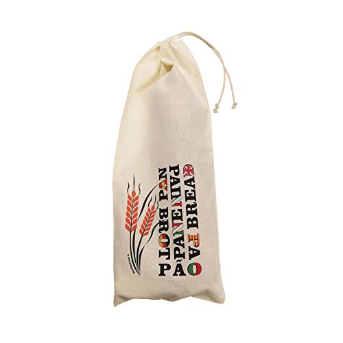 FUN FAN LINE - Set Bolsas de Tela para Pan Baguette Reutilizables de algodón con Diseño Exclusivo, Saco de Tela ecológica para conservar Todo Tipo de Pan. (Unidad)