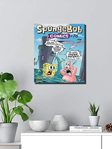 Funny Adventure Cartoon Bob Esponja Popular Video GamePosters e impresiones de baño cuadros listos para colgar para sala de estar, dormitorio, oficina, cocina, decoración de 24 x 36 pulgadas