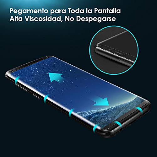 G-Color Galaxy S8 Protector Pantalla, [Alta Viscosidad], Cristal Vidrio Templado de 3D [Cobertura [Anti-Choque][Alta Sensibilidad] Protector de Pantalla para Samsung Galaxy S8