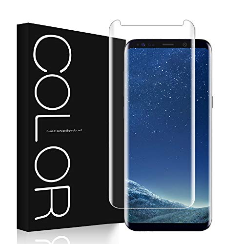 G-Color Galaxy S8 Protector Pantalla, [Alta Viscosidad], Cristal Vidrio Templado de 3D [Cobertura [Anti-Choque][Alta Sensibilidad] Protector de Pantalla para Samsung Galaxy S8