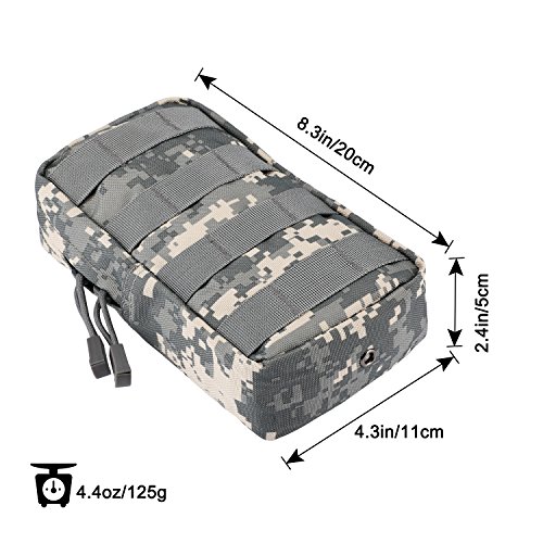 G4Free 2 Pack Bolsas Tácticas Molle Equipo de Gadgets de Utilidad Compacta Bolsa EDC Paquete Pequeño Bolsa de Cintura Chaleco de Pecho Alforja para Acampar al Aire Libre Senderismo Trekking