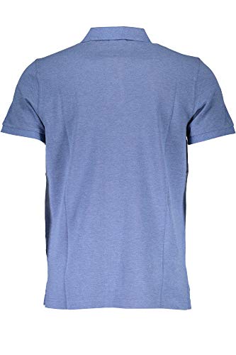 GANT Original Pique SS Rugger Camisa de Polo, Denim Blue Mel, M para Hombre