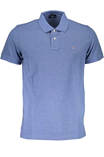 GANT Original Pique SS Rugger Camisa de Polo, Denim Blue Mel, M para Hombre