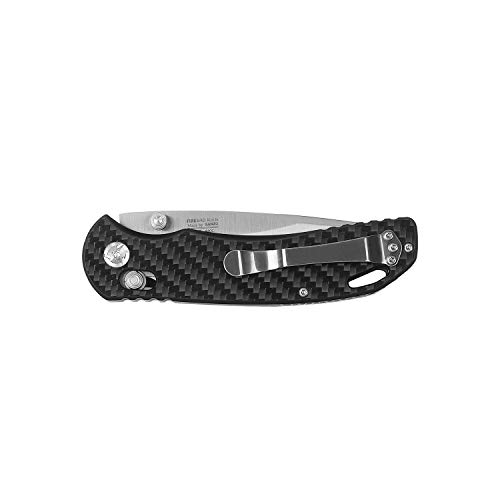 Ganzo - Cuchillo Plegable (Hoja de 90 mm, Mango de Carbono, Clip de Cuchillo, Unisex, Adulto, Color Negro