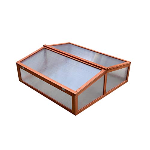 Gardiun KNH1205 - Invernadero Madera/Policarbonato WOODEN II dimensiones 82 X 90 X 32 cm