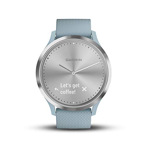 Garmin vívomove HR - Elegante reloj inteligente híbrido con monitor de actividad, azul claro