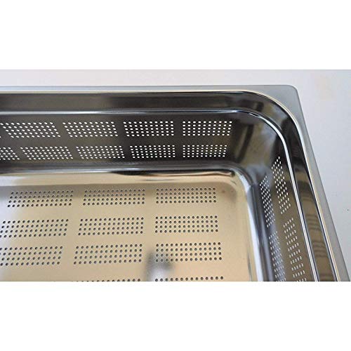 Gastronorm - Barreño de acero inoxidable GN1/1, medida 530X325 H 150 mm, perforado