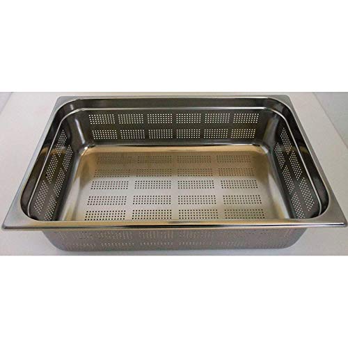 Gastronorm - Barreño de acero inoxidable GN1/1, medida 530X325 H 150 mm, perforado