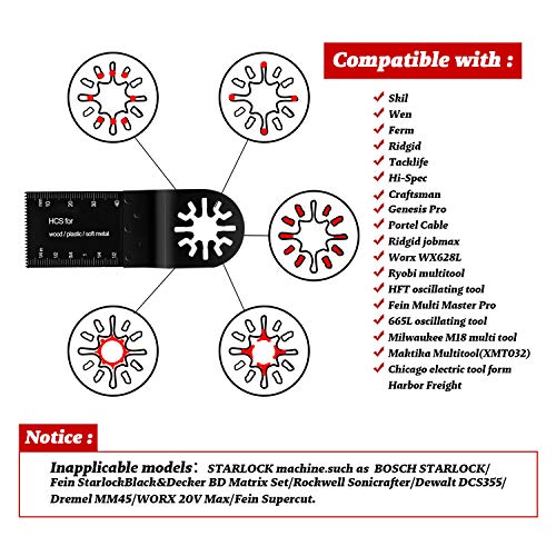 Gifort 120 PCS Cuchillas Oscilantes Multiherramienta, Hojas de Sierra para Cortar Madera, Metal y Plástico con Papel de Lija triangular para Skil Ridgid Craftsman Tacklife Ferm Wen Hi-Spec