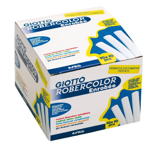 Giotto RoberColor Enrobee 5392 00 Coated Chalk Caja de 100 Blanca