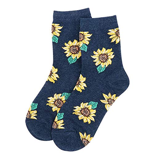 Girasol Mujeres Calcetines De Algodón Transpirables Elásticos De Secado Rápido De Tubo Medio De Algodón Reutilizables Y Lavables 4#