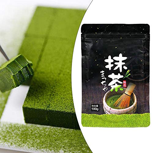 globalqi Leaf Matcha Green Tea Powder - Auténtico japonés - Grado culinario - Lattes, Batidos, horneado, Recetas Pastel de Helado de Chocolate Ingredientes para Hornear en la Cocina