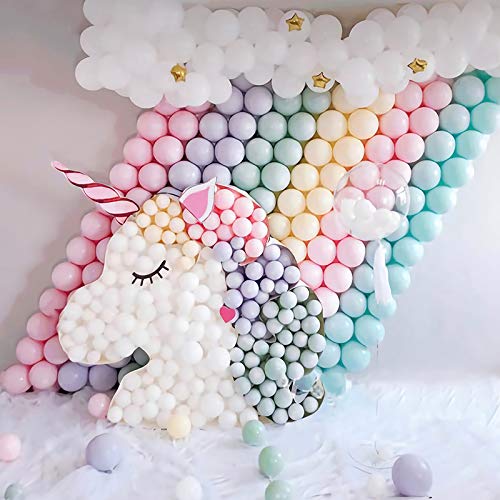 Globos Arcoiris, Ø12cm Pequeño Globo Pastel de látex para bodas, fiestas de cumpleaños y decoración El paquete de 200