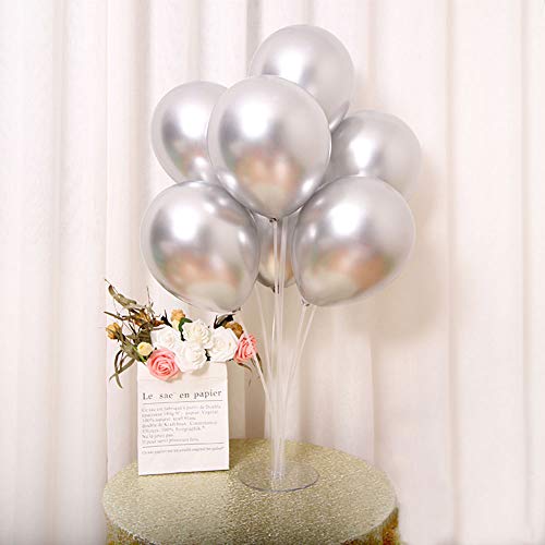 Globos Metalizados, Globos De Helio, 50 Piezas Globos Metalicos Globo de Fiesta Globos Plata Metalizados para Decoraciones de Cumpleaños,Navidad, Aniversario, Boda Graduación Halloween Decoraciones