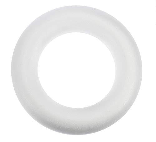 GLOREX 6 3803 833 poliestireno Medio Anillo, poliestireno, Blanco, 30 x 30 x 4 cm