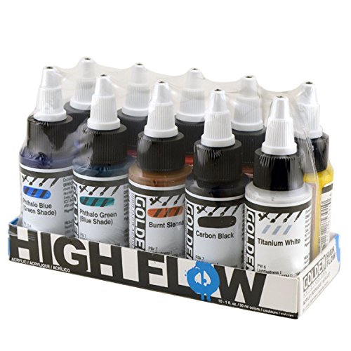 Golden High Flow Acrylic Assortd 10 Color Set