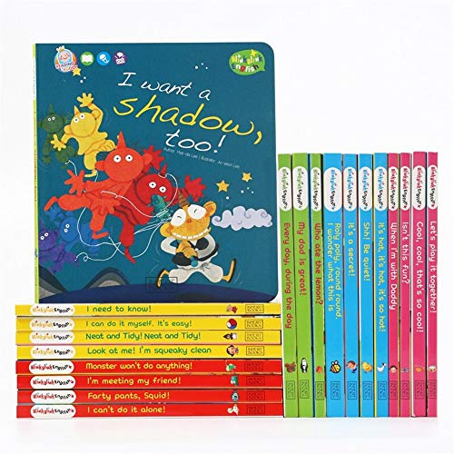 GonFan Los Libros para niños 20 Inglés Inglés Libros ilustrados for niños 0-6-8 años de la Ilustración cognitivos Hábitos Formación (Color : Multi-Colored, Size : 20x19x17cm)