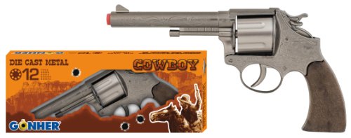 Gonher- Revolver 12 Tiros - Plata (76/0)