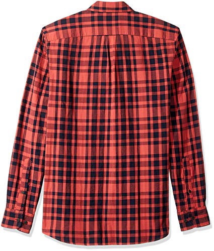 Goodthreads – Camisa reversible de manga larga y corte estándar para hombre, Red Large Plaid, US M (EU M)