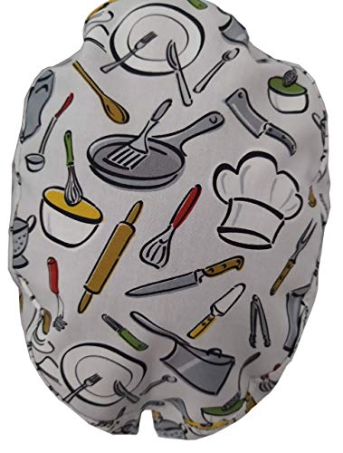 Gorro Cocinero Utensilios de Cocina Catering para pelo corto Absorbente en la frente y ajustable a tu gusto sin nudos con tensor